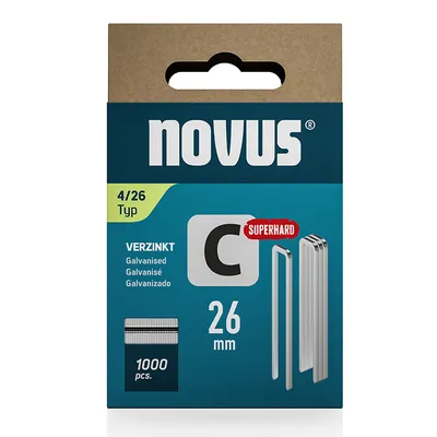 Скоби за такери Novus  тип C4, 6.1x1.1x26 мм, 1000 бр.
