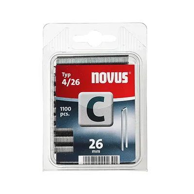 Скоби за такери Novus  тип C4, 6.1x1.1x26 мм, 1100 бр.