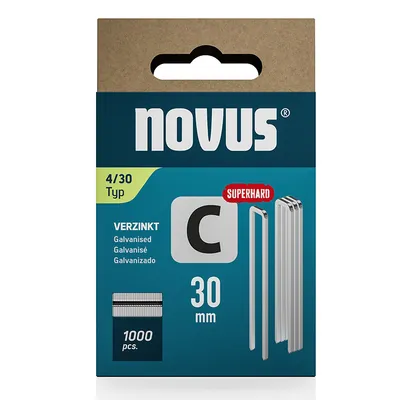 Скоби за такери Novus  тип C4, 6.1x1.1x30 мм, 1000 бр.