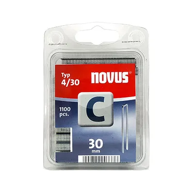 Скоби за такери Novus  тип C4, 6.1x1.1x30 мм, 1100 бр.
