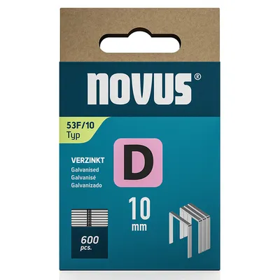 Скоби за такери Novus  тип D53F, 11.3x1.25x10 мм, 600 бр.