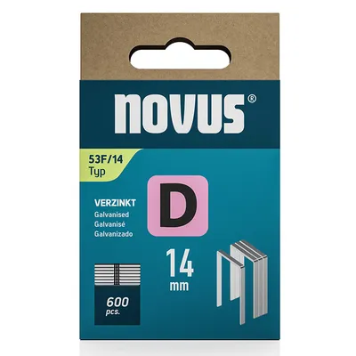 Скоби за такери Novus  тип D53F, 11.3x1.25x14 мм, 600 бр.