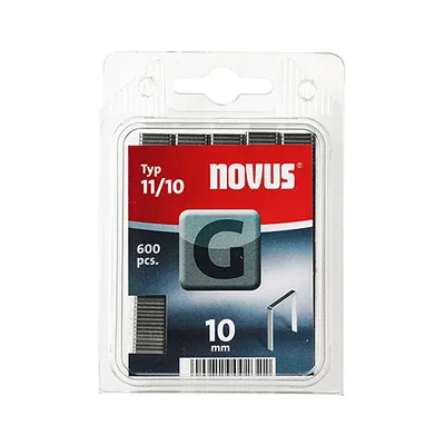 Скоби за такери Novus тип G11, 10.6x1.25x10 мм, поцинкована стомана, 600 бр.