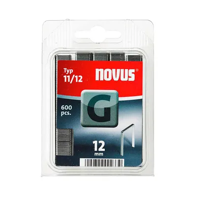 Скоби за такери Novus тип G11, 10.6x1.25x12 мм, поцинкована стомана, 600 бр.