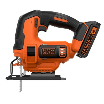 Акумулаторен прободен трион зеге Black & Decker  с 1 батерия и зарядно, 18 V, 2 Ah, 0-2500 хода/мин, 19 мм, BDCJS18