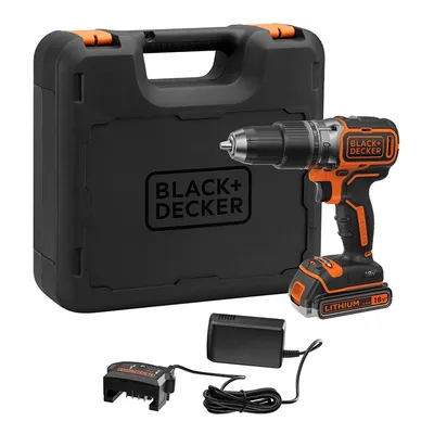 Акумулаторен винтоверт Black & Decker ударен с 1 батерия и зарядно, 18 V, 1.5 Ah, 52 Nm, 10 мм, BL188K