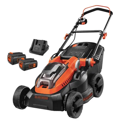 Акумулаторна косачка Black & Decker  с 2 батерии и зарядно, 36 V, 2 Ah, 380 мм, 250 м2, CLM3820L2