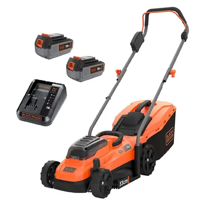 Акумулаторна косачка Black & Decker    с 2 батерии и зарядно, 36 V, 4 Ah, 330 мм, 500 м2, BCMW33184L2