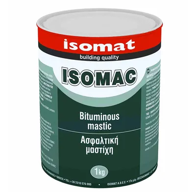 Битумен грунд Isomat на бензинова основа  5 кг, черен, Isomac