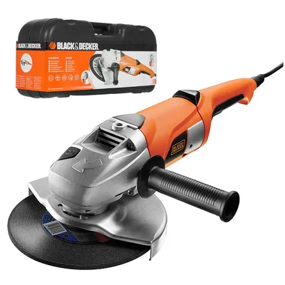 Електрически ъглошлайф Black & Decker  2000 W, 230 мм, 6500 об./мин, KG2000K