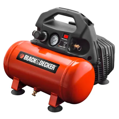 Електрически безмаслен компресор Black & Decker  0.5 к.с., 6 л, 55 л/мин, 8 bar, BD 55/6