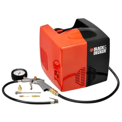 Електрически безмаслен копресор Black & Decker с директно нагнетяване  1.5 к.с., 180 л/мин, 8 bar, Cubo