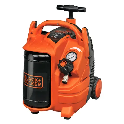 Електрически безшумен безмаслен компресор Black & Decker 1.5 к.с., 5 л, 180 л/мин, 8 bar, BD195/5-MY-T