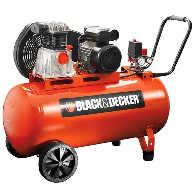 Електрически компресор с ремъчна предавка Black & Decker 2 к.с., 50 л, 220 л/мин, 10 bar, BD220-50-2