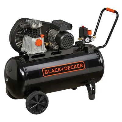 Електрически компресор с ремъчна предавка Black & Decker 3 к.с., 100 л, 320 л/мин, 10 bar, BD 320/100-3M