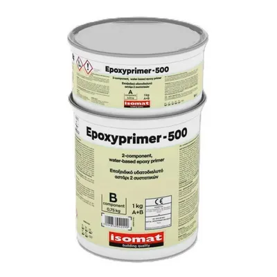 Грунд епоксиден Isomat за подови покрития  1 кг, бледожълт, Epoxyprimer 500