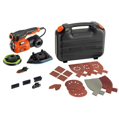 Мултифункционален инструмент Black & Decker 220 W, 8500-11 000 вибр./мин, KA280K