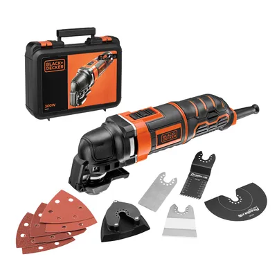Мултифункционален инструмент Black & Decker 300 W, 10 000-22 000 вибр./мин, Multievo MT300KA