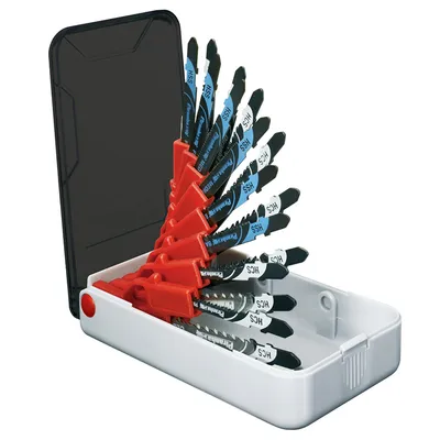 Нож за зеге Black & Decker комплект за дърво и метал праволинейно, 16 бр., Piranha