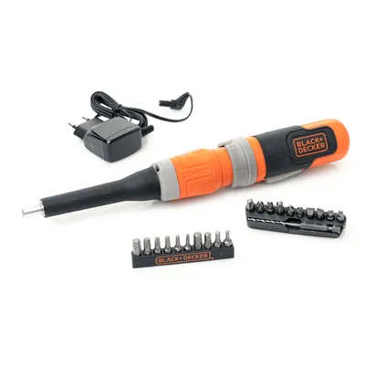 Акумулаторна отвертка Black & Decker  с вградена батерия и зарядно, 3.6 V, 1.5 Ah, 1/4", 5.5 Nm, BCF603C