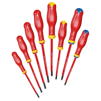 Комплект електротехнически отвертки Usag PH/PZ/SB  8 бр., 091 SH8
