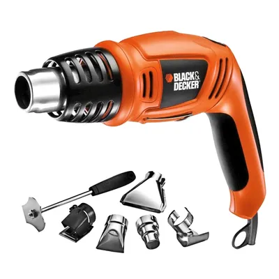 Пистолет за горещ въздух Black & Decker електрически в куфар с аксесоари 1800 W, 200-450 л/мин, 560 °C, KX1693