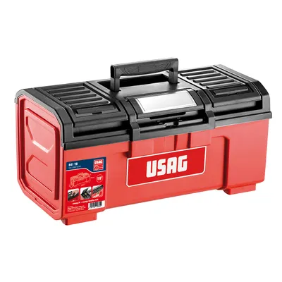 Пластмасов куфар Usag за инструменти 486x286x236 мм, червен/черен, 641 TB