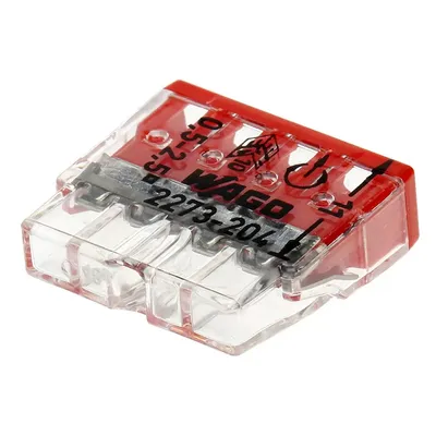 Разклонителна клема Wago  0.5-2.5 мм2, 4 гнезда, Compact Push Wire