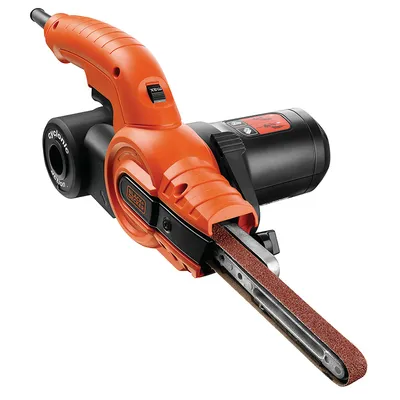 Електрически лентов шлайф Black & Decker с плавно регулиране 350 W, 900-1600 м/мин, 455х13 мм, KA900E