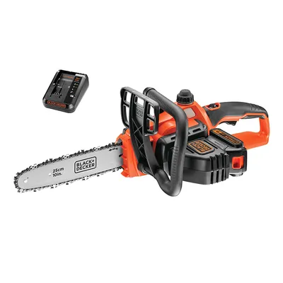 Акумулаторна резачка за дърва Black & Decker с 1 батерия и зарядно, 18 V, 2 Ah, 25 см, GKC1825L20