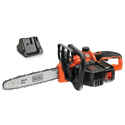 Акумулаторна резачка за дърва Black & Decker с 1 батерия и зарядно, 36 V, 2.5 Ah, 30 см, GKC3630L25