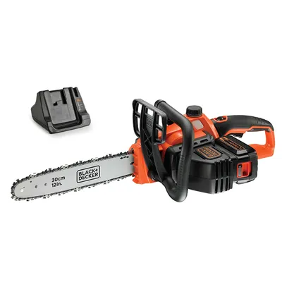 Акумулаторна резачка за дърва Black & Decker с 1 батерия и зарядно, 36 V, 2 Ah, 30 см, GKC3630L20