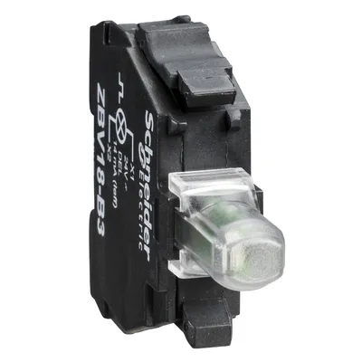 Блок Schneider Electric светлинен индикаторен LED 24 AC/DC V, зелен, Harmony XB4 ZBV