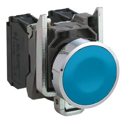 Бутонен превключвател Schneider Electric с пружинно връщане  0.1-6 A, 240 V, 1 NO, син, Harmony XB4