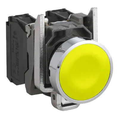 Бутонен превключвател Schneider Electric с пружинно връщане  0.1-6 A, 240 V, 1 NO, жълт, Harmony XB4