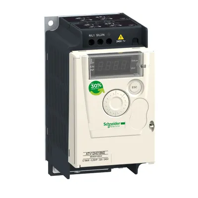 Честотен регулатор Schneider Electric за асинхронни двигатели с радиатор  200-240 V, 0.37 kW, 0.55 к.с., Аltivar ATV12
