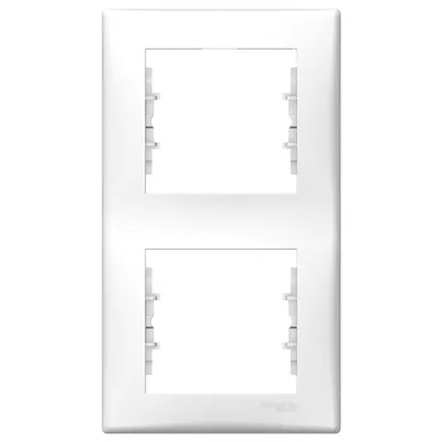 Декоративна рамка Schneider Electric за ключове и контакти четири модула  бяла, 151x85x7 мм, Sedna