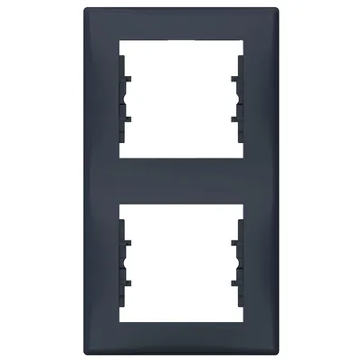 Декоративна рамка Schneider Electric за ключове и контакти два модула графит, 151x85x7 мм, Sedna
