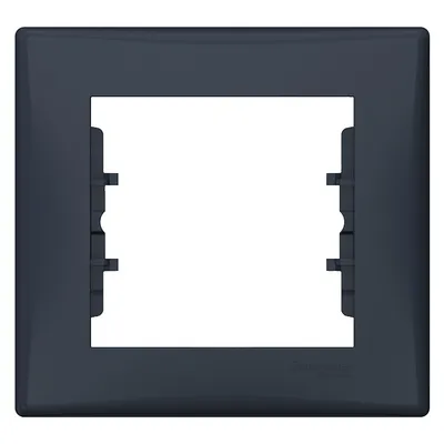 Декоративна рамка Schneider Electric за ключове и контакти един модул графит, 80х85x7 мм, Sedna