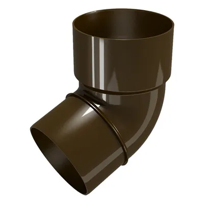 Коляно Devorex за водосточни тръби ф 80 мм, 67 °, кафяво, Classic 120