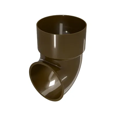 Коляно Devorex за водосточни тръби завършващо ф 100 мм, кафяво, Elegance 140