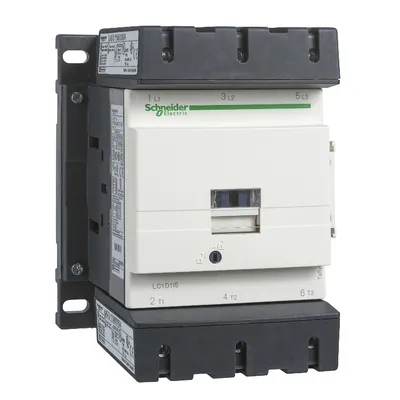 Контактор Schneider Electric променливотоков 3P (3 NO), 1 NO + 1 NC, 220 V, 115 A, TeSys D