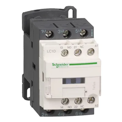 Контактор Schneider Electric променливотоков 3P (3 NO), 1 NO + 1 NC, 220 V, 12 A, TeSys D