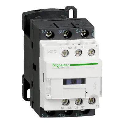 Контактор Schneider Electric променливотоков 3P (3 NO), 1 NO + 1 NC, 24 V, 18 A, TeSys D