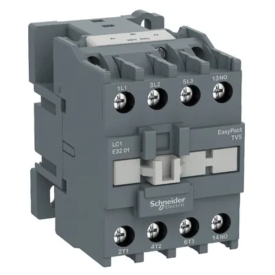 Контактор Schneider Electric променливотоков 3P (3 NO), 1 NO, 220 V, 32 A, EasyPact TVS