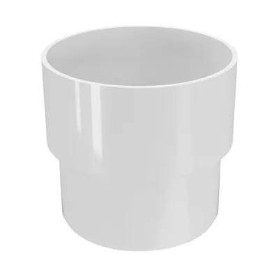 Муфа PVC Devorex за водосточни тръби ф 80 мм, бяла, Classic 120