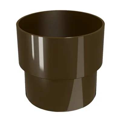Муфа PVC Devorex за водосточни тръби ф 80 мм, кафява, Classic 120