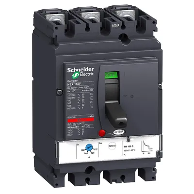 Прекъсвач мощностен Schneider Electric автоматичен тип А-1 регулируем  100 A, 4-85 kA, 3P, 690 V V, 70-100 А, Compact NSX160F