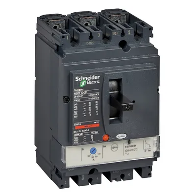 Прекъсвач мощностен Schneider Electric автоматичен тип А-1 регулируем 32 A, 4-85 kA, 3P, 690 V, 22.4 А, Compact NSX100F