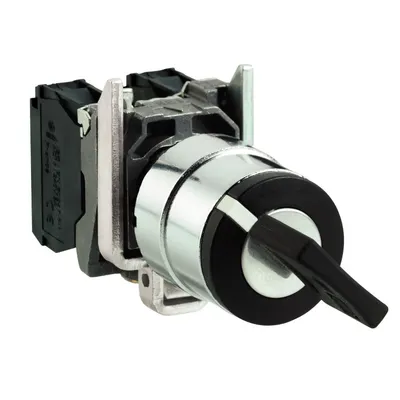 Превключвател пуск-стоп Schneider Electric със задържане 3 A, 240 V, 1 NO + 1 NC, черен, Harmony XB4